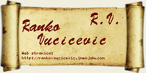 Ranko Vučićević vizit kartica
